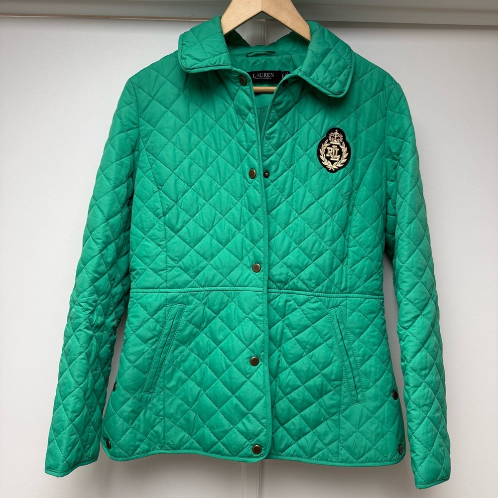 Lauren Ralph Lauren Kelly Green Quilted Jacket Women’s size Small